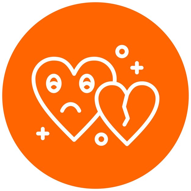 Diseño vectorial de emoticones de corazón Estilo del icono
