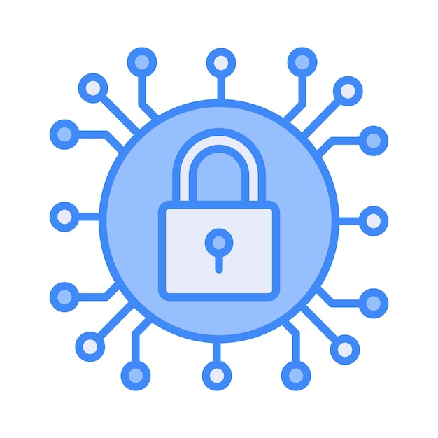 Diseño vectorial de encriptación de criptomonedas listo para usar icono