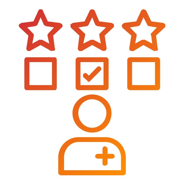 Diseño vectorial Encuesta de Satisfacción del Paciente Estilo de icono