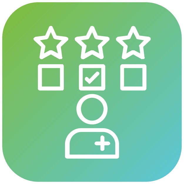 Diseño vectorial Encuesta de Satisfacción del Paciente Estilo de icono
