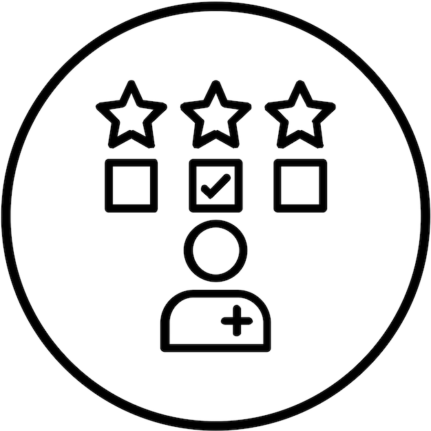 Diseño vectorial Encuesta de Satisfacción del Paciente Estilo de icono