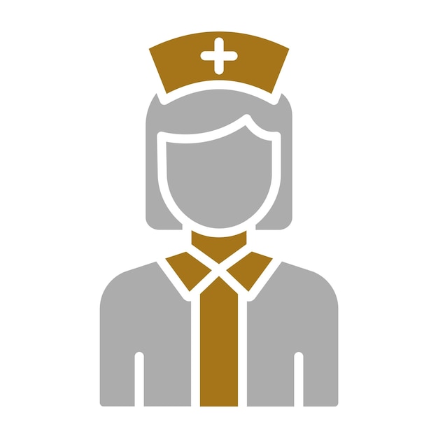 Diseño vectorial enfermera estilo de icono femenino