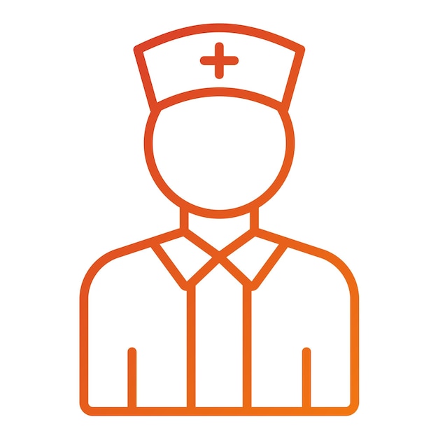 Diseño vectorial enfermera estilo de icono masculino