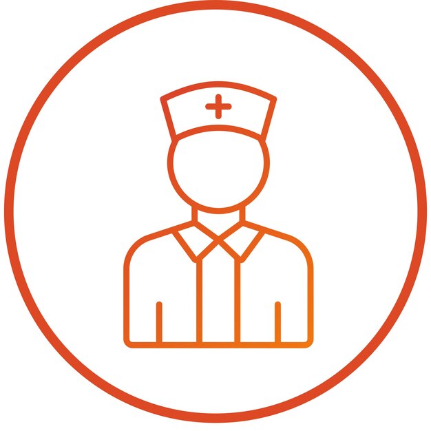 Diseño vectorial enfermera estilo de icono masculino
