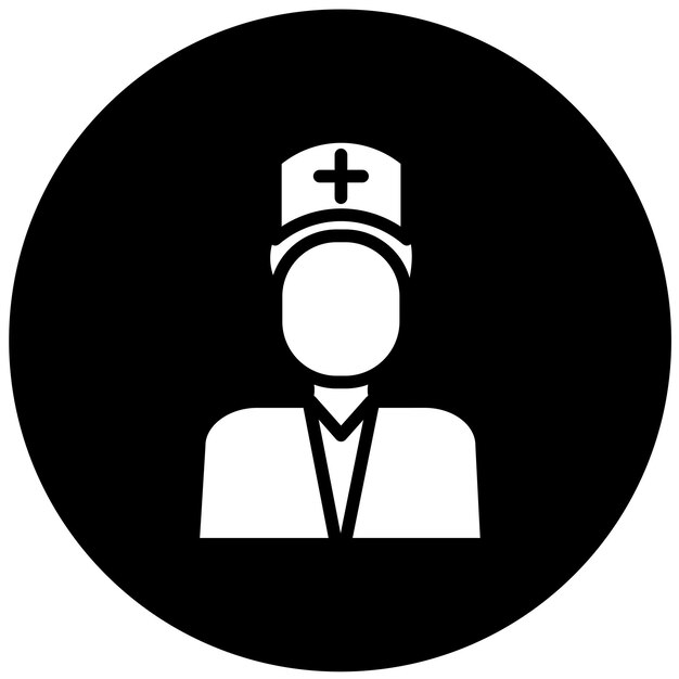 Diseño vectorial enfermera estilo de icono masculino