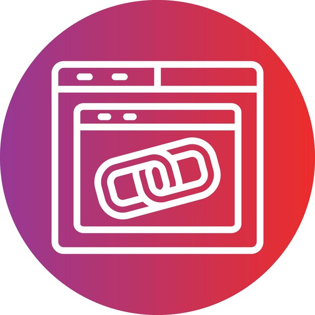 Diseño vectorial de los enlaces de retroceso Estilo del icono
