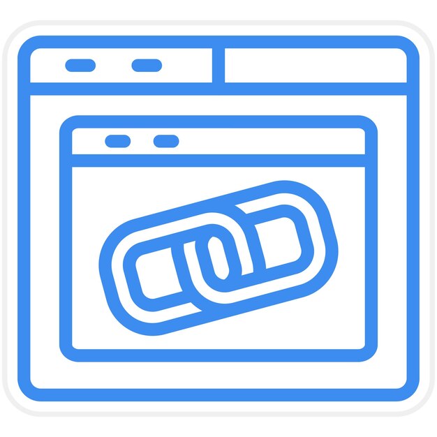 Diseño vectorial de los enlaces de retroceso Estilo del icono