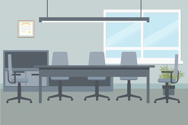 Diseño vectorial de entorno de oficina