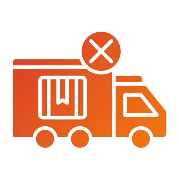Diseño vectorial Entrega cancelada Estilo de icono