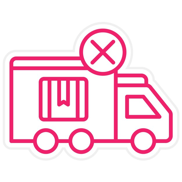 Diseño vectorial Entrega cancelada Estilo de icono