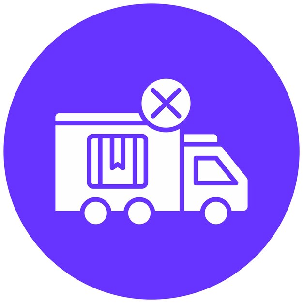 Diseño vectorial Entrega cancelada Estilo de icono