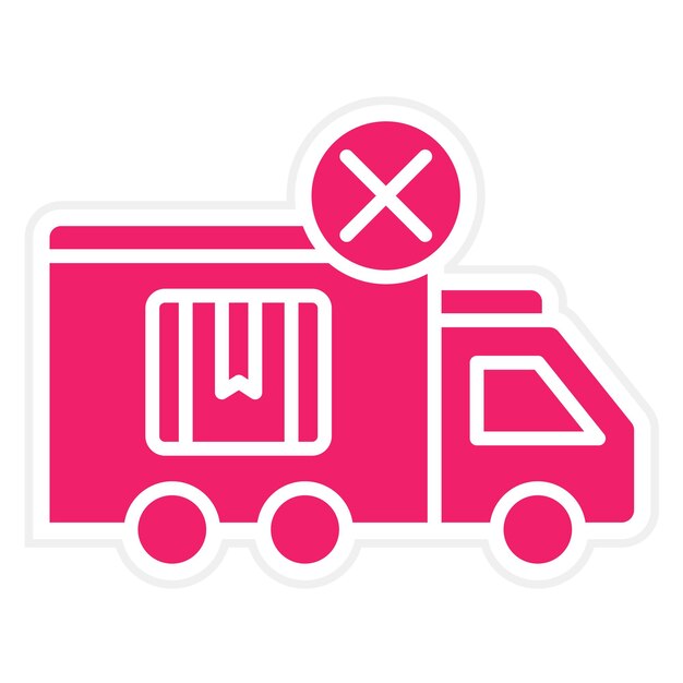 Diseño vectorial Entrega cancelada Estilo de icono