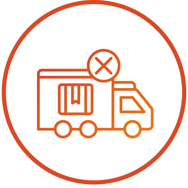 Diseño vectorial Entrega cancelada Estilo de icono