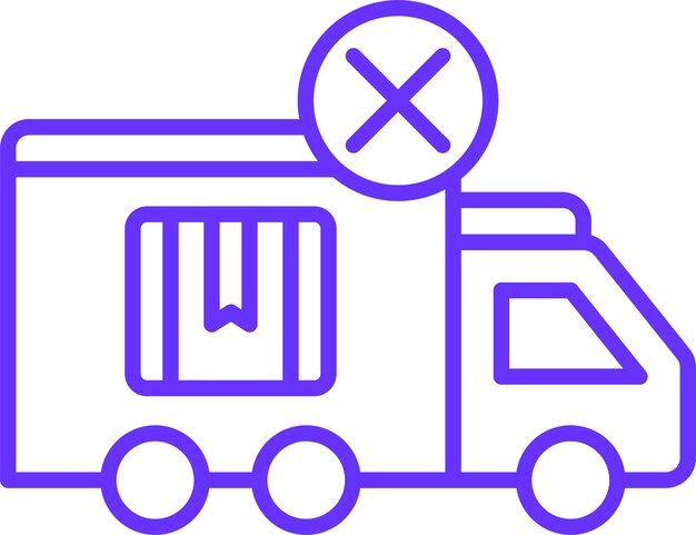 Diseño vectorial Entrega cancelada Estilo de icono