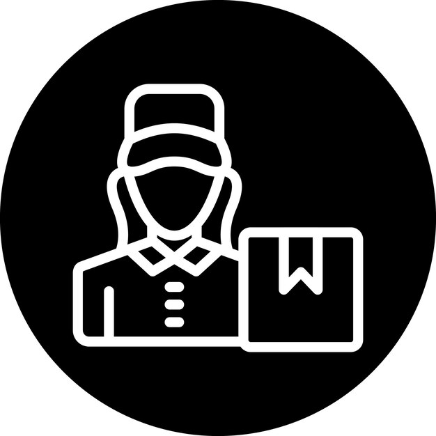Diseño vectorial Entrega de mujeres Estilo de icono