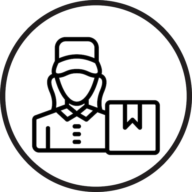 Diseño vectorial Entrega de mujeres Estilo de icono