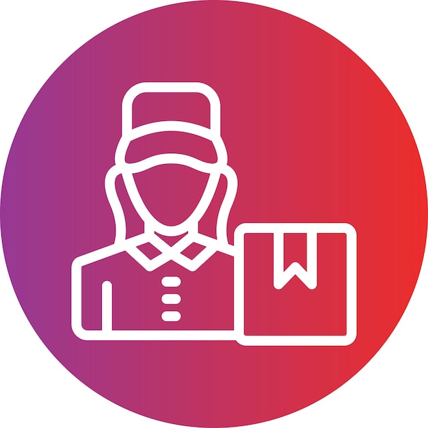 Diseño vectorial Entrega de mujeres Estilo de icono