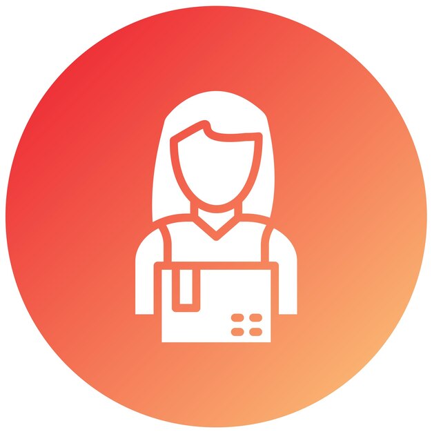 Diseño vectorial Entrega de mujeres Estilo de icono
