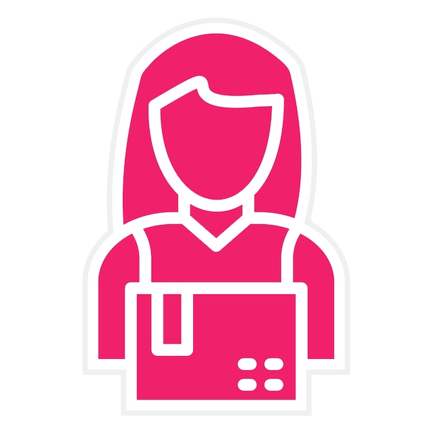 Diseño vectorial Entrega de mujeres Estilo de icono