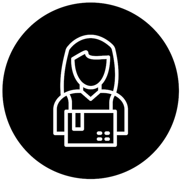 Diseño vectorial Entrega de mujeres Estilo de icono