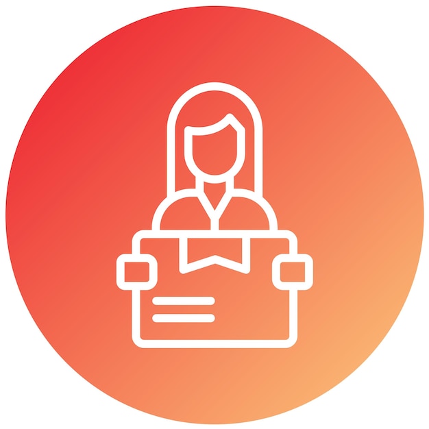 Diseño vectorial Entrega de mujeres Estilo de icono