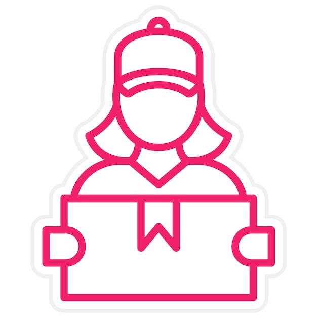 Diseño vectorial Entrega de mujeres Estilo de icono