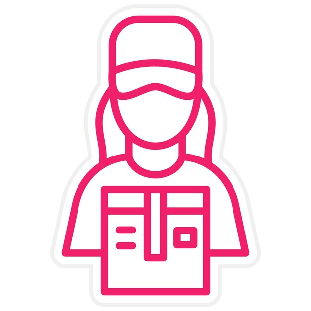 Diseño vectorial Entrega de mujeres Estilo de icono