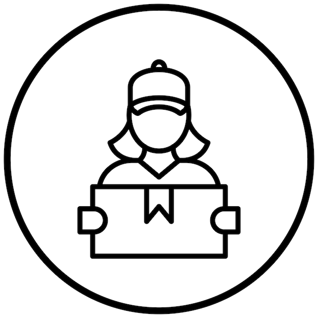 Diseño vectorial Entrega de mujeres Estilo de icono