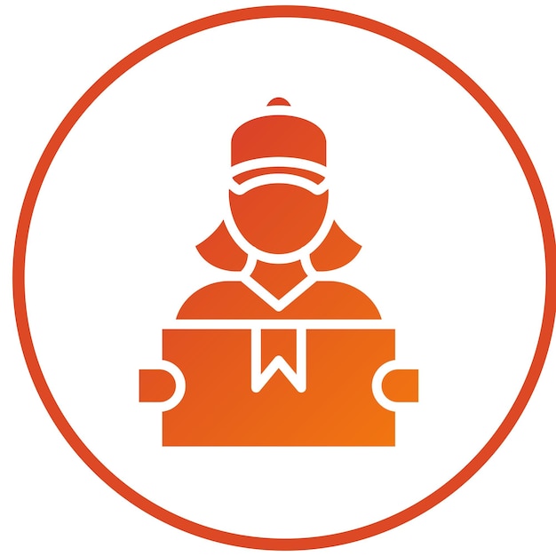 Diseño vectorial Entrega de mujeres Estilo de icono