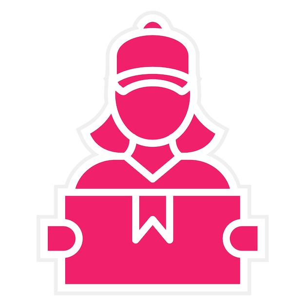 Diseño vectorial Entrega de mujeres Estilo de icono