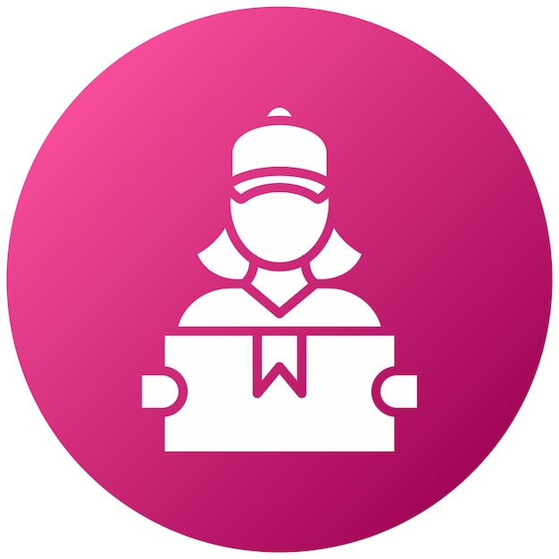 Diseño vectorial Entrega de mujeres Estilo de icono