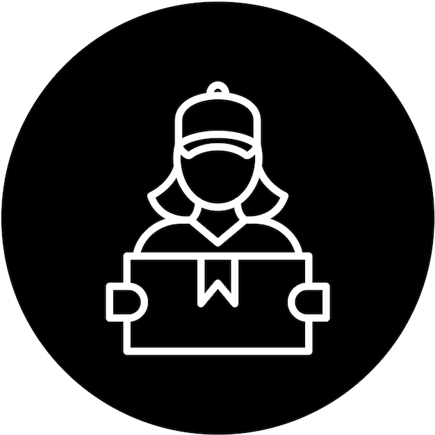 Diseño vectorial Entrega de mujeres Estilo de icono