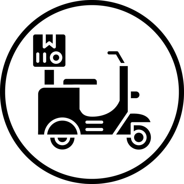Diseño vectorial entregado en el estilo del icono de la bicicleta