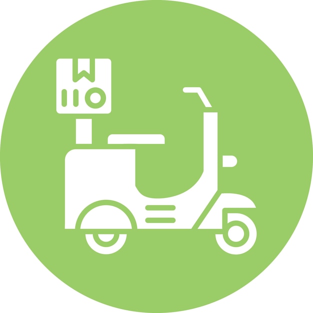 Diseño vectorial entregado en el estilo del icono de la bicicleta