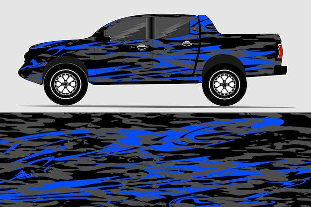 diseño vectorial de envoltura de pegatinas para automóviles y camiones