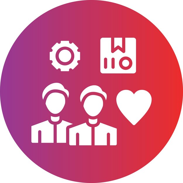 Diseño vectorial del equipo de socorro a la hambruna Estilo del icono