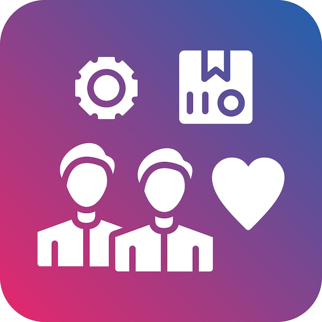 Diseño vectorial del equipo de socorro a la hambruna Estilo del icono