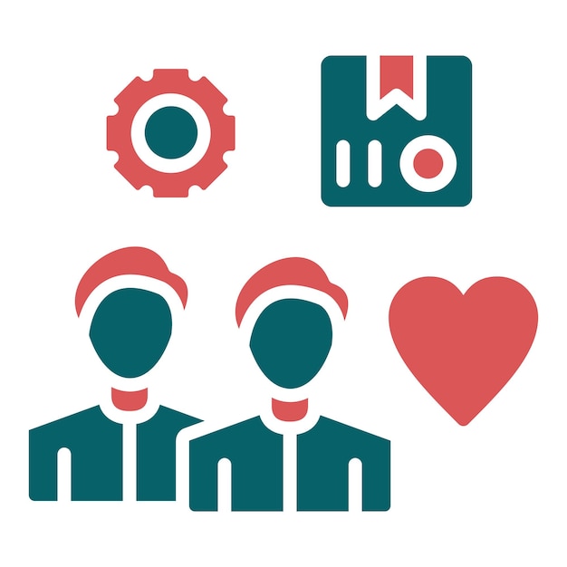 Diseño vectorial del equipo de socorro a la hambruna Estilo del icono
