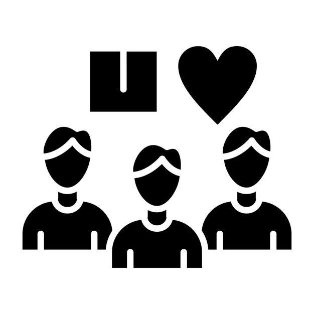 Diseño vectorial del equipo de socorro a la hambruna Estilo del icono