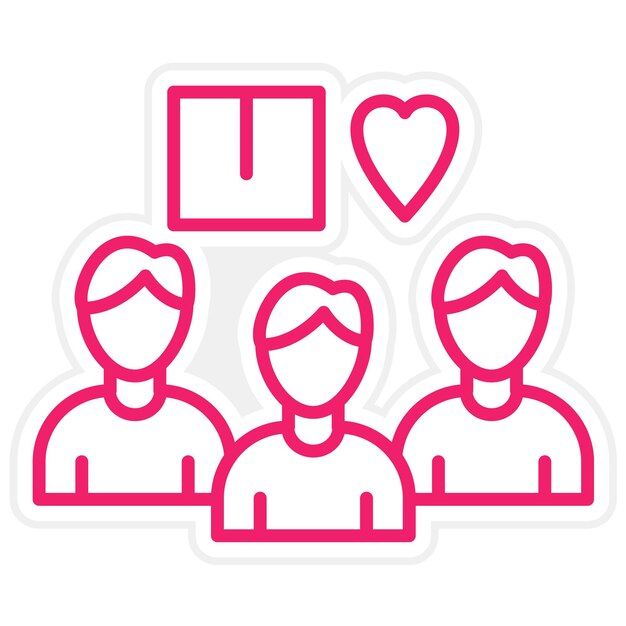 Diseño vectorial del equipo de socorro a la hambruna Estilo del icono