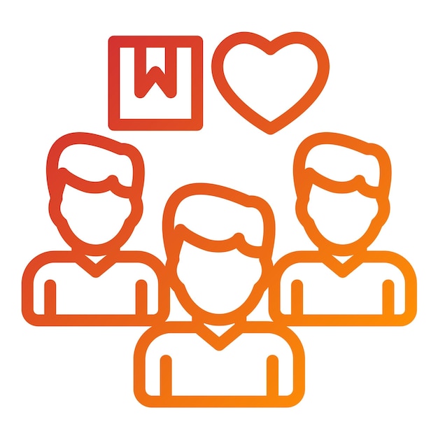 Diseño vectorial del equipo de socorro a la hambruna Estilo del icono