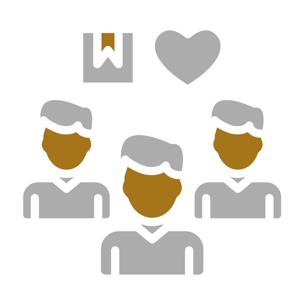 Diseño vectorial del equipo de socorro a la hambruna Estilo del icono
