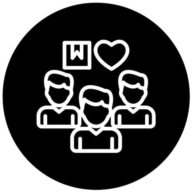 Diseño vectorial del equipo de socorro a la hambruna Estilo del icono