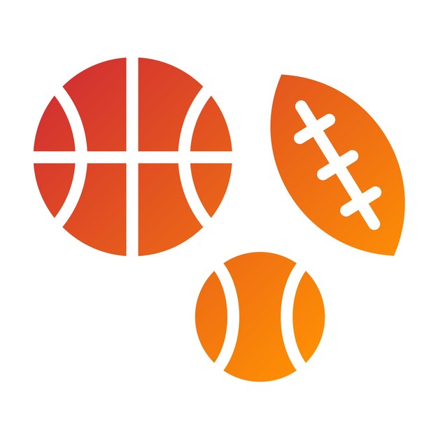 Diseño vectorial de equipos deportivos Estilo de icono