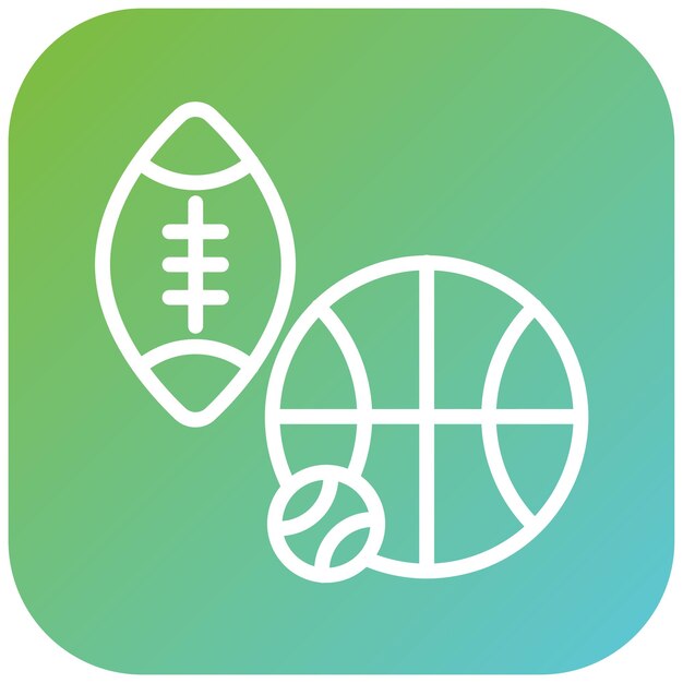 Diseño vectorial de equipos deportivos Estilo de icono