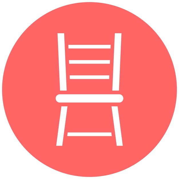 Diseño vectorial Escala de respaldo de la silla Estilo del icono