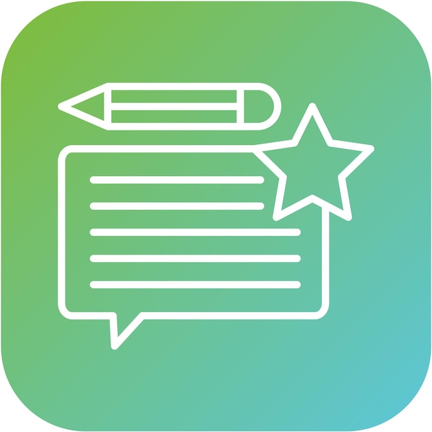 Diseño vectorial Escribe la revisión Estilo del icono