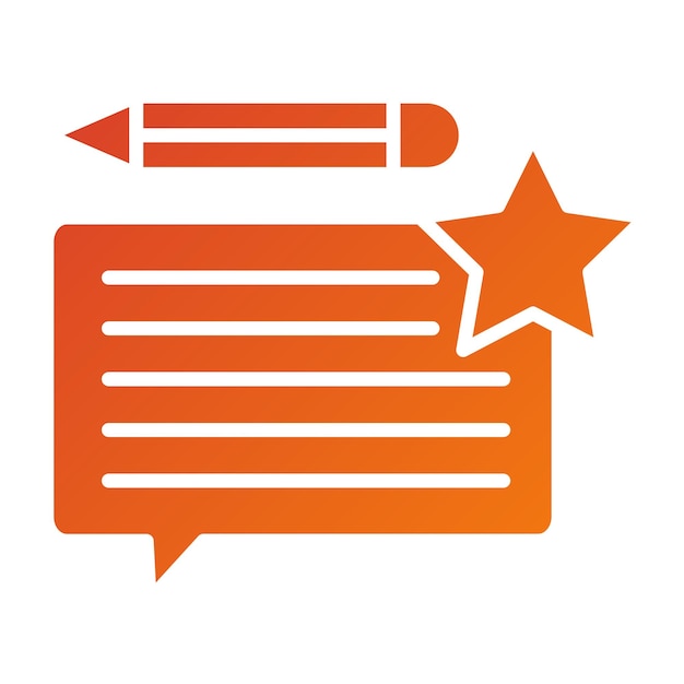 Diseño vectorial Escribe la revisión Estilo del icono