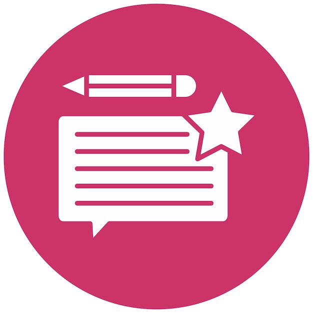 Diseño vectorial Escribe la revisión Estilo del icono