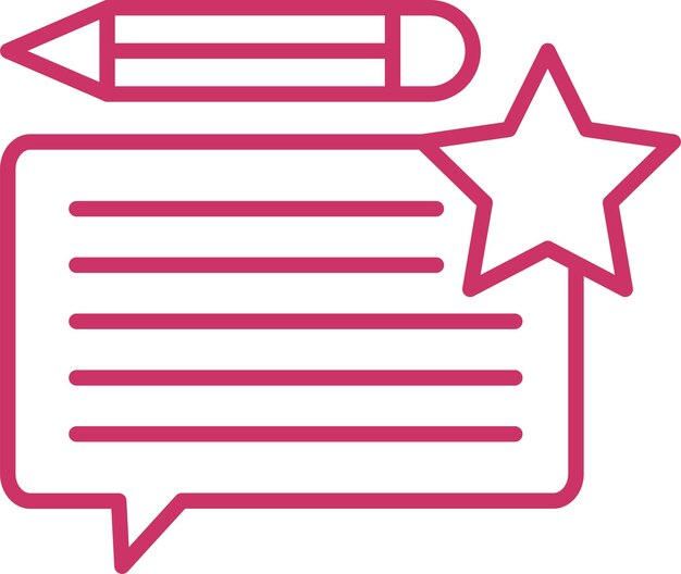 Diseño vectorial Escribe la revisión Estilo del icono